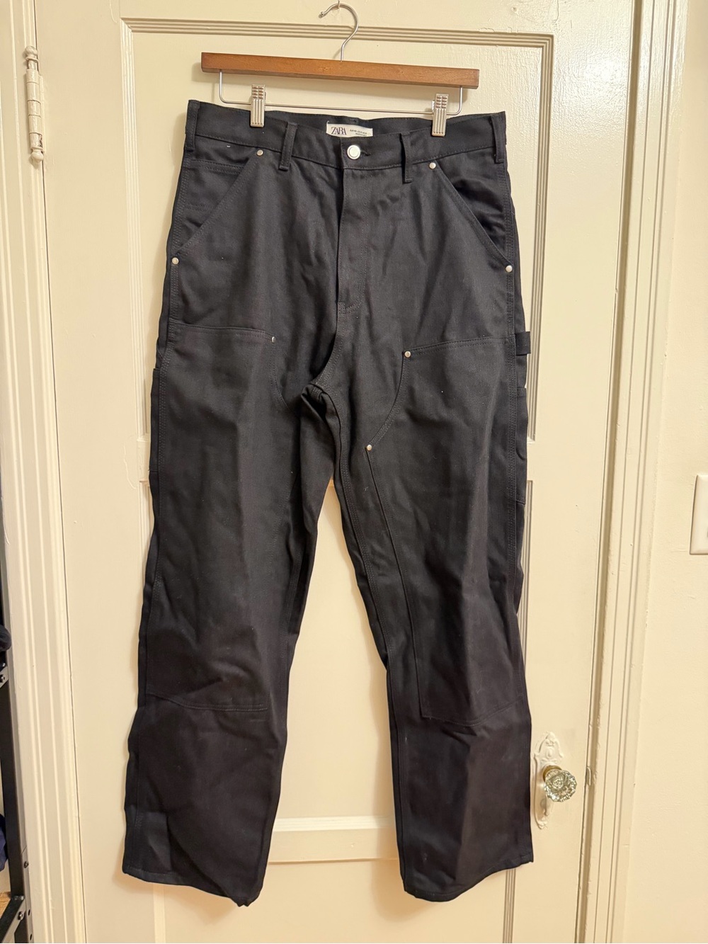 ZARA Men’s Black Workwear Cargo Pants